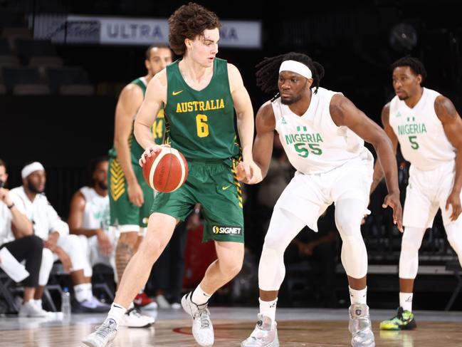 Josh Giddey took to the Boomers reigns with aplomb. Picture: NBAE/Getty Images