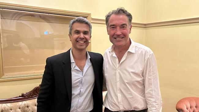 Photographs of British cardiologist Dr Aseem Malhotra and Dr James Muecke, who will be the acting Governor over the next three weeks while Ms Adamson is away, were published online. Picture: Twitter