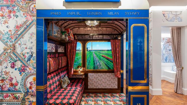 A Camilla Express sit-in train carriage at the Short Hills store. Picture: Supplied
