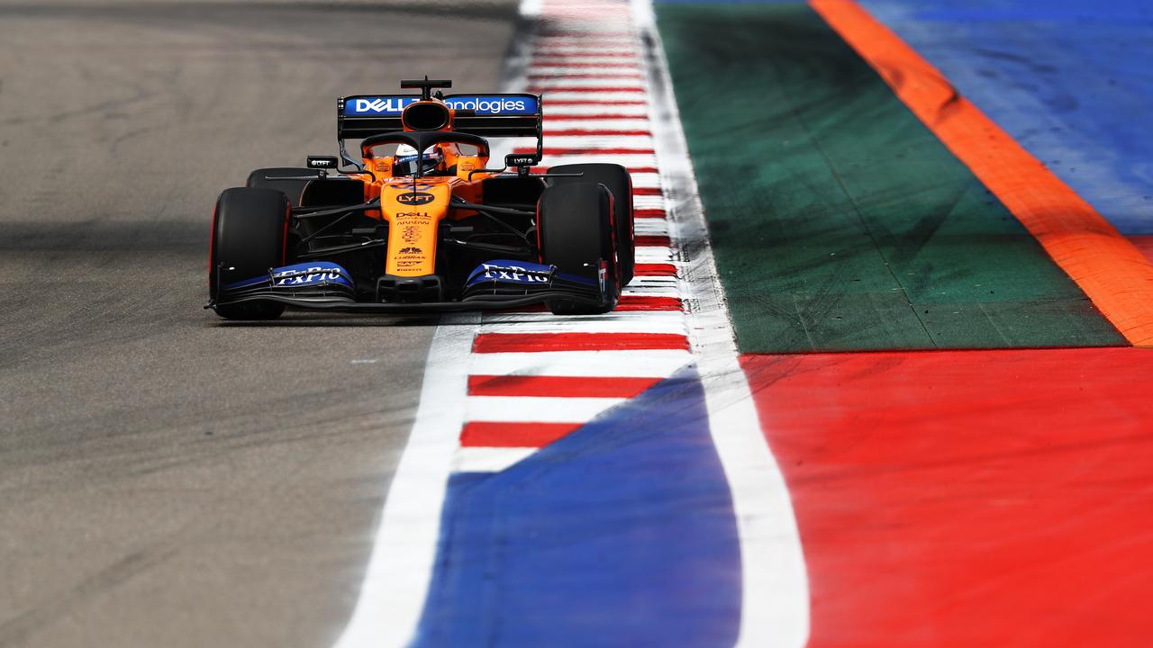 Carlos Sainz driving his McLaren in Sochi. Picture: Mark Thompson