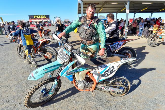 It's fair to say Shepparton's Glen Vallender's bike has seen better days. Pic: MATT HENDERSON