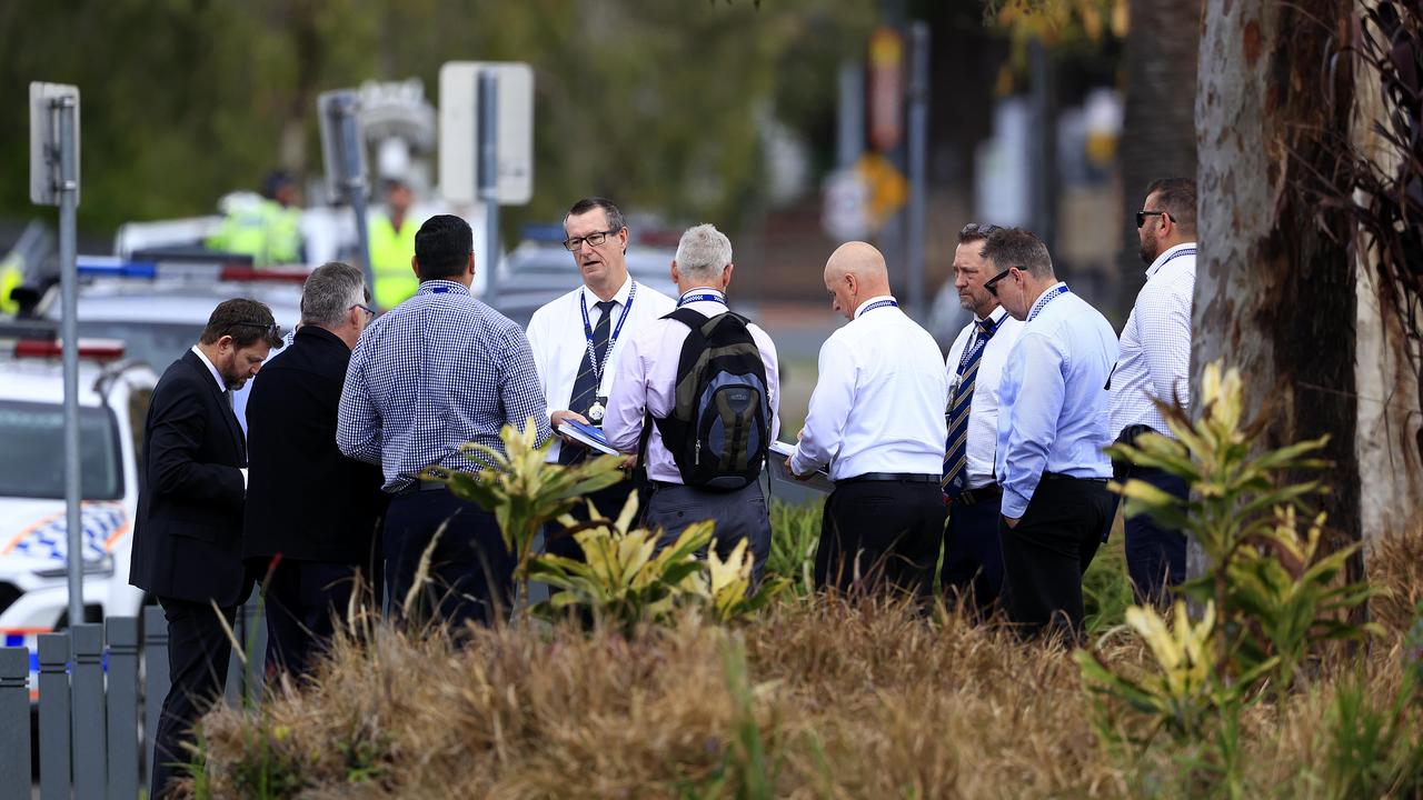 A man has been shot by police and an officer has been injured after an incident at Kangaroo Point on Wednesday morning. Picture: Adam Head