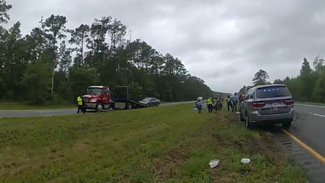 Georgia Sheriff’s Body Camera Captures Scary Moment Car Launch Off Tow ...