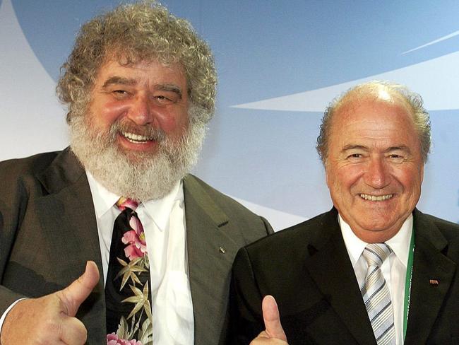 Sepp Blatter with Chuck Blazer in 2005. Picture: EPA/FRANK MAY