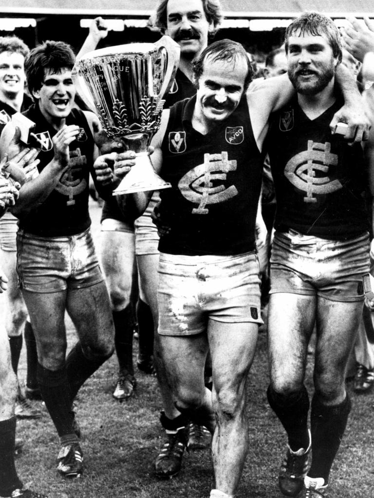 Alex Jesaulenko after Carlton defeated Collingwood in the 1979 grand final.