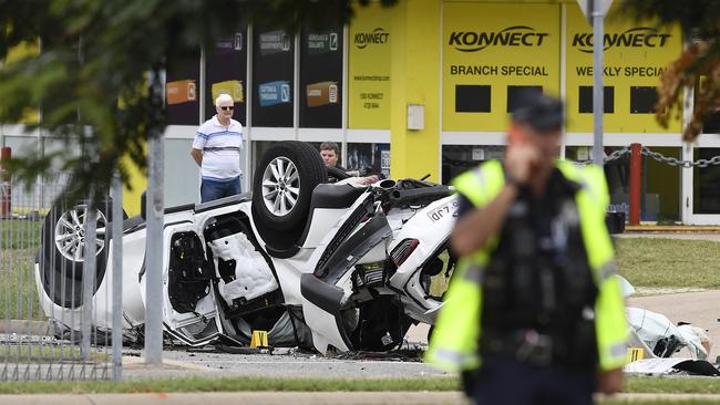 Four teenagers were killed in a single-vehicle crash on the corner of Duckworth Street and Bayswater Road at Garbutt. (Photo by Ian Hitchcock/Getty Images)