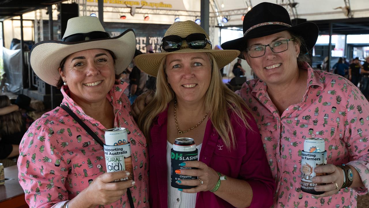 Lisa Tubb, Cherie Riley and Jen Winton at the 2023 Gympie Music Muster. August 24, 2023. Picture: Christine Schindler