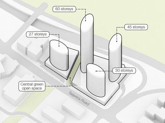 Meriton’s proposed project at Macquarie Park.