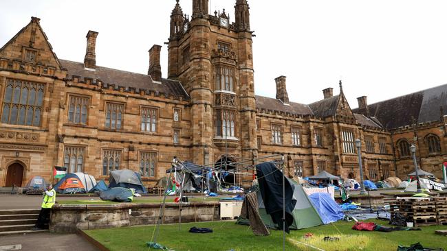 Protesters at the University of Sydney have been offered a ‘comprehensive’ deal. Picture: NewsWire / Damian Shaw