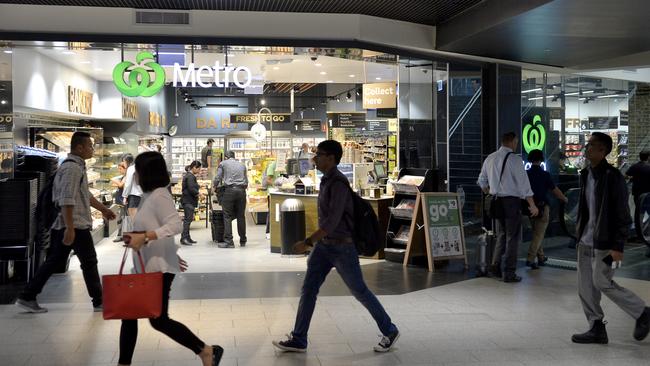 Woolworths Metro in Parramatta has now had a foul smell commercially cleaned after a plumbing leakage. Picture: Jeremy Piper