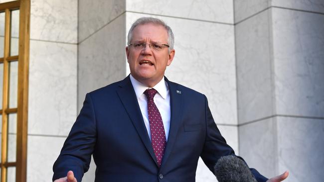 Prime Minister Scott Morrison made the comments today. Picture: Mick Tsikas