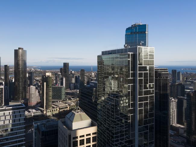 The Collins House penthouse at 5601/464 Collins Street, Melbourne, is for sale.