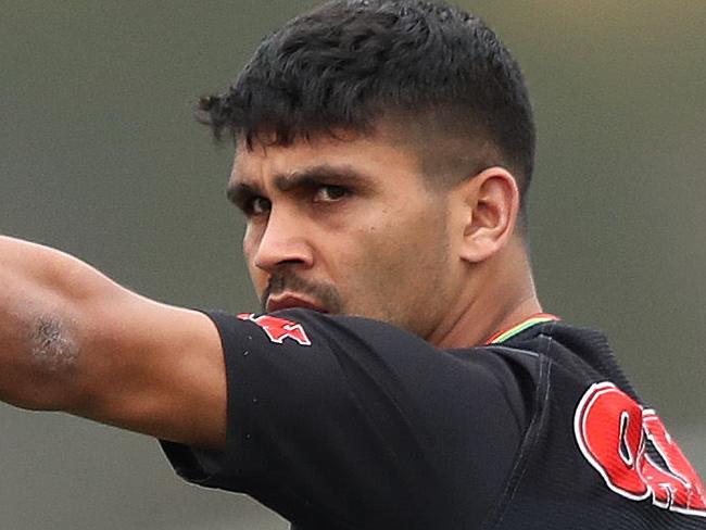 Penrith's Tyrone Peachey during Penrith rugby league training at Panthers Rugby League Academy, Penrith. Picture: Brett Costello