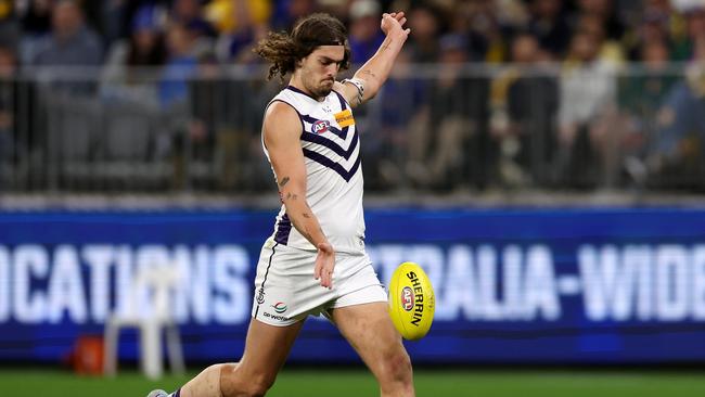 What do the Dockers do with Luke Jackson? (Photo by Will Russell/AFL Photos via Getty Images)