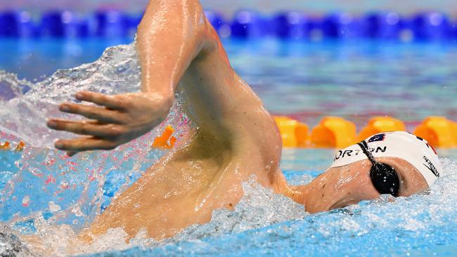 ADELAIDE, AUSTRALIA - APRIL 13: Mack Horton of Australia competes in the Men's 1500 Metre Freestyle during day seven of the 2016 Australian Swimming Championships at the South Australia Leisure & Aquatic Centre on April 13, 2016 in Adelaide, Australia. (Photo by Quinn Rooney/Getty Images)
