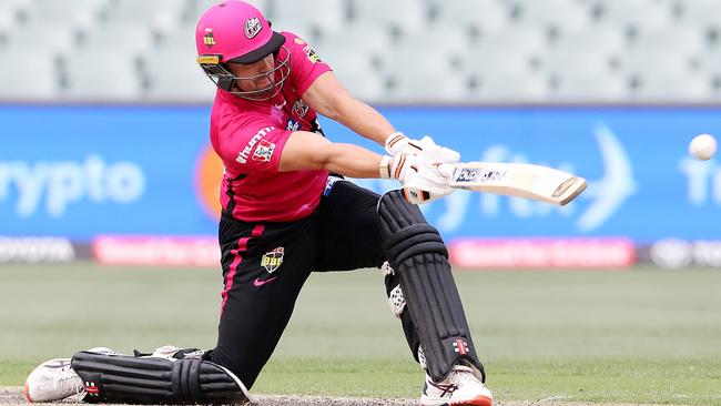 Justin Avendano of the Sixers during the Men's Big Bash League match between the Adelaide Strikers and the Sydney Sixers at Adelaide Oval, on January 17, 2022. (Photo by Sarah Reed/Getty Images)