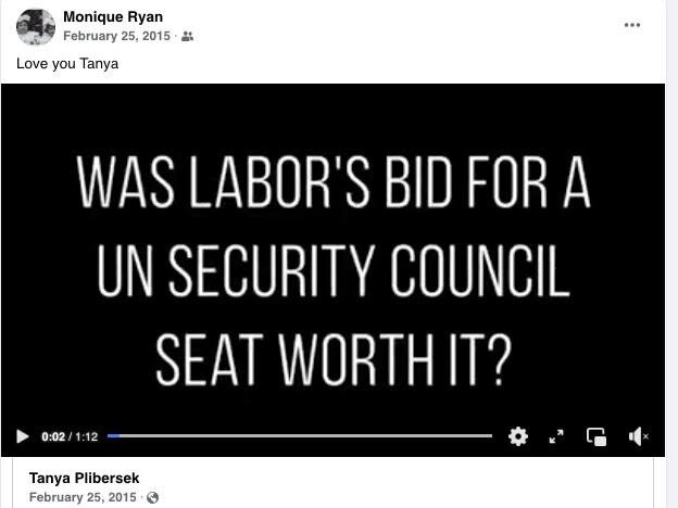 She shared this message from Tanya Plibersek.