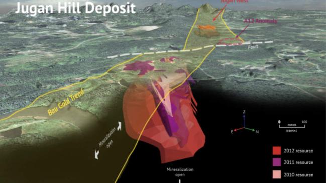 The Jugan Hill deposit. Pic: Besra Gold