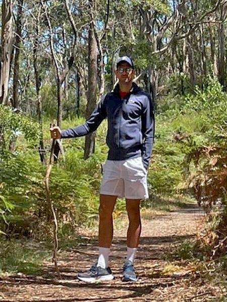 The Serbian superstar enjoyed a hike through Adelaide on Friday morning. Picture: Instagram.