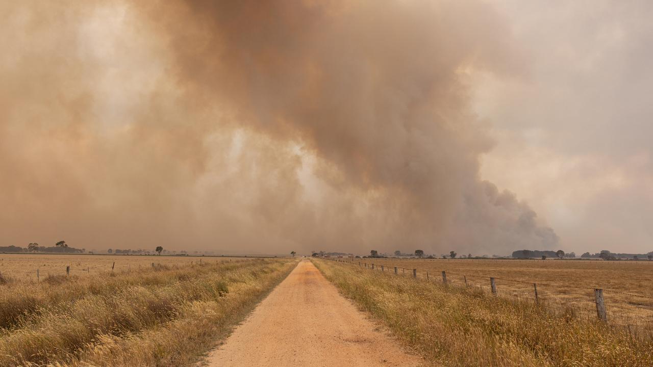 The fire has burned more than 75,000 hectares to date. Picture: NewsWire / Diego Fedele