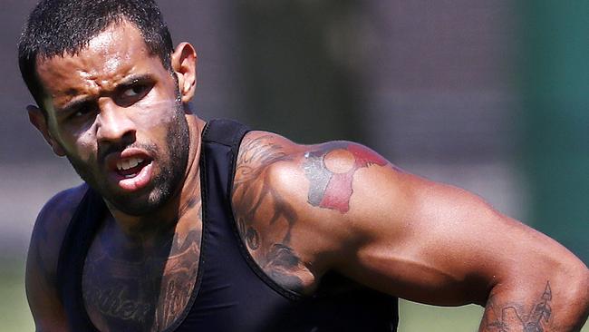 Josh Addo-Carr in pre-season training with the Storm.