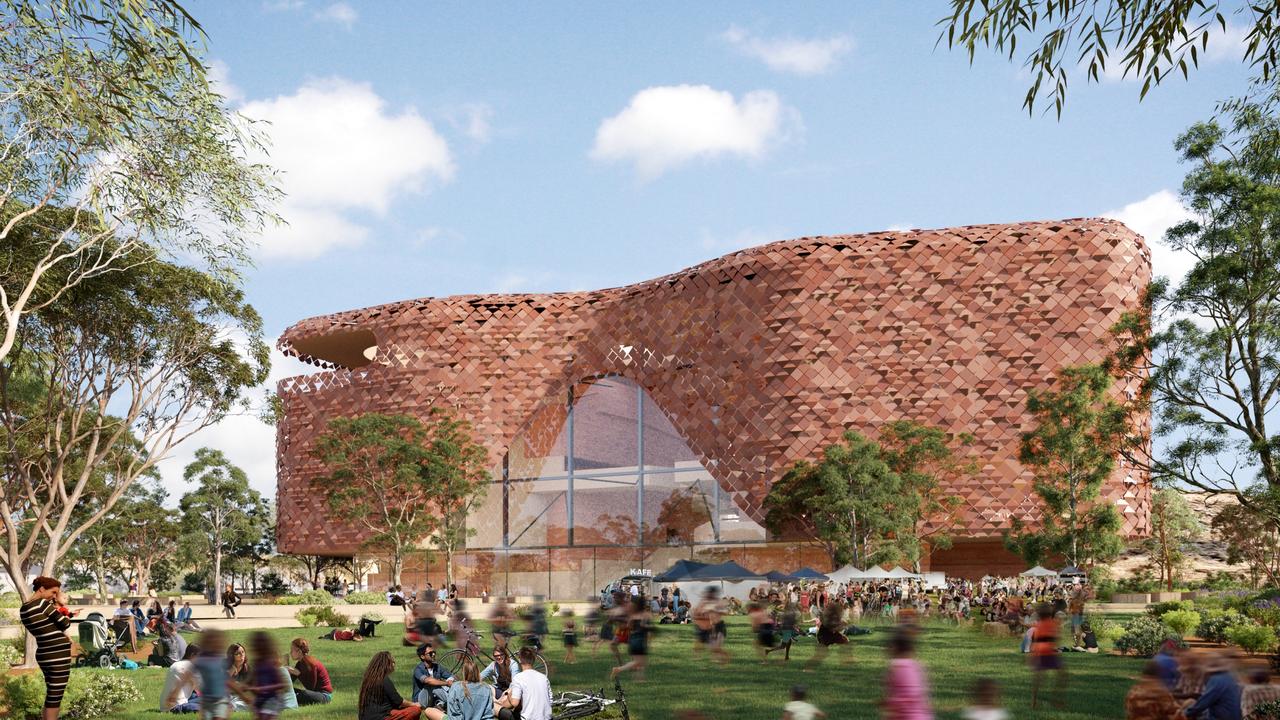 Concept pictures of the exterior of the National Aboriginal Art Gallery in Alice Springs. Picture: Supplied