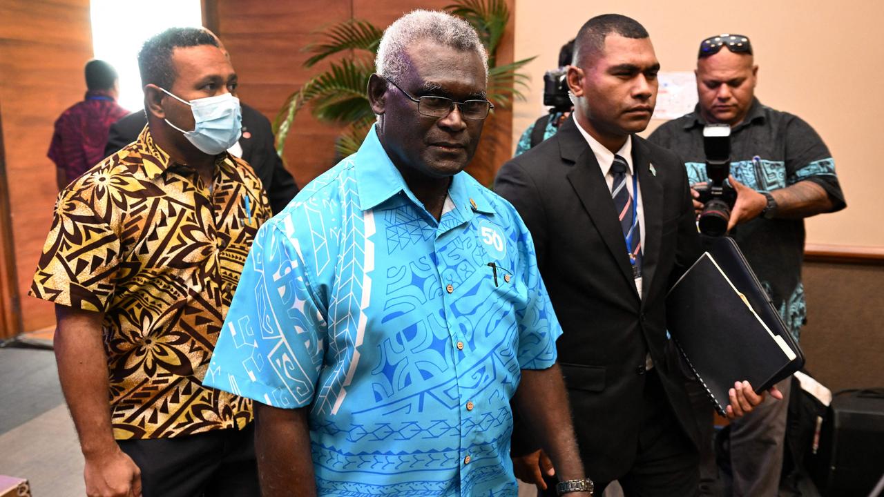 Prime Minister of the Solomon Islands Manasseh Sogavare. Picture: William West/AFP