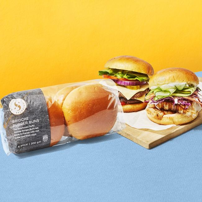 The four-pack of brioche burger buns for just $2.49 made the cut as one of the products Aldi shoppers ‘can’t live without’. Picture: Supplied