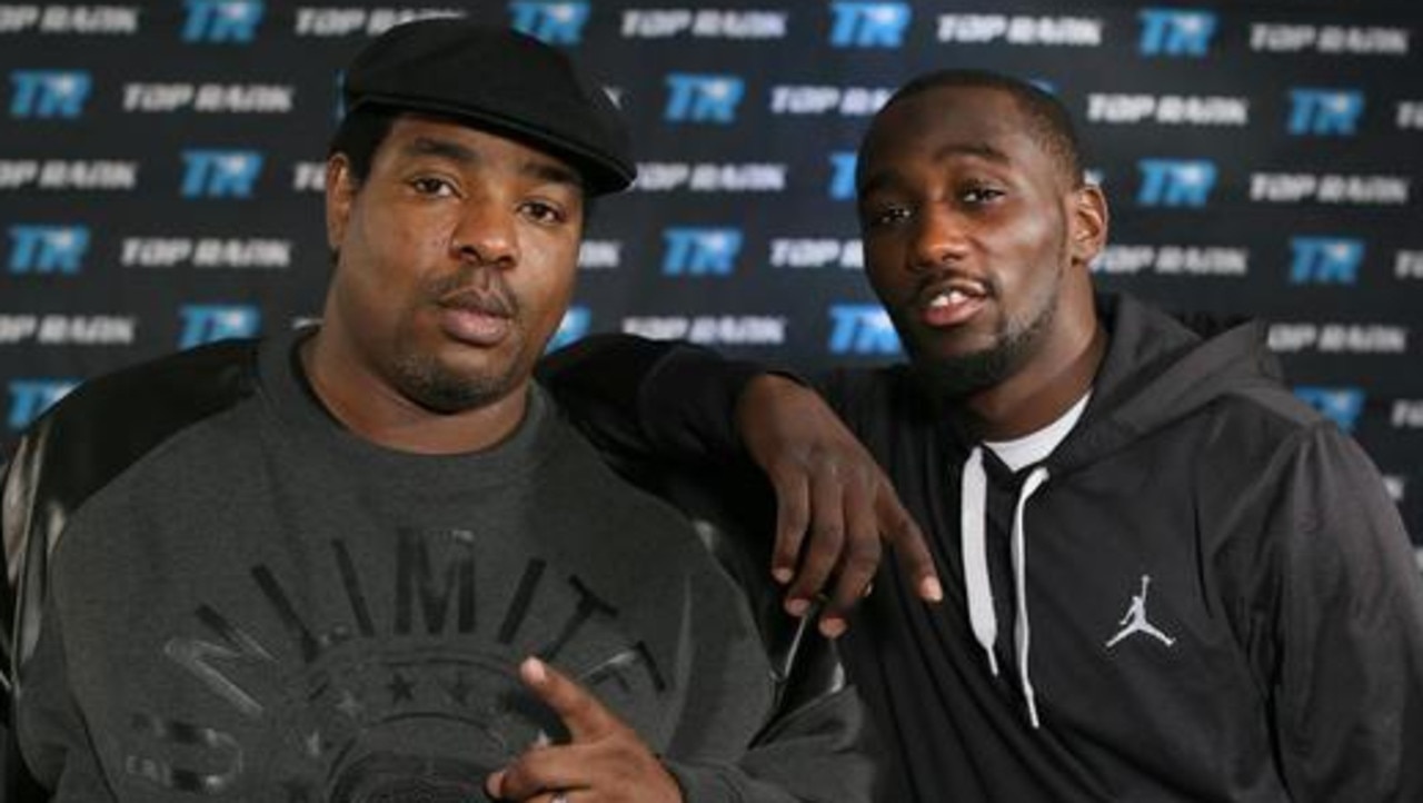 Boxing trainer Brian McIntyre and boxer Terence Crawford.