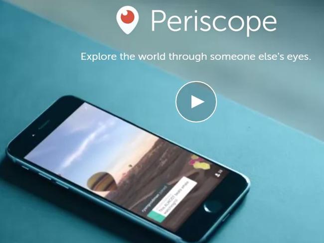 Periscope’s motto is to ‘experience the world through someone else’s eyes’. Picture: Periscope