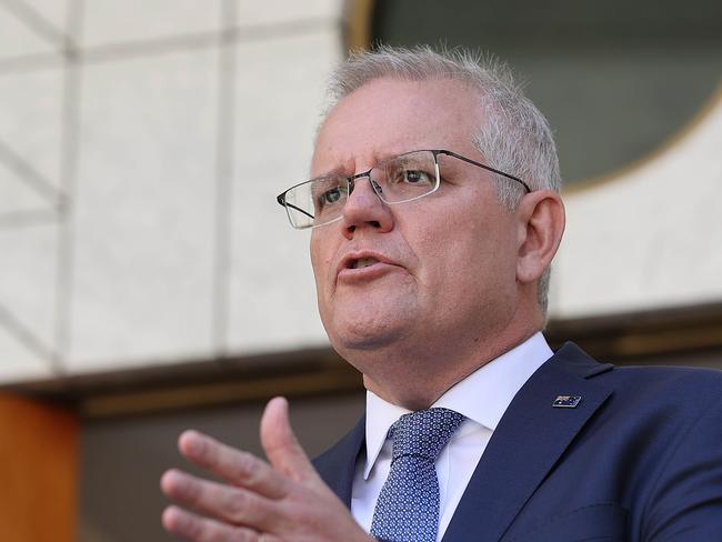 CANBERRA, AUSTRALIANewsWire Photos JANUARY 10, 2021: Prime Minister Scott Morrison spoke to media during a press conference in Parliament House Canberra.Picture: NCA NewsWire / Gary Ramage