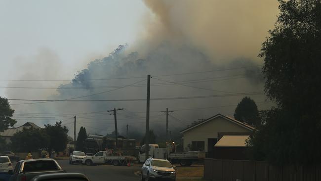 Pictured is a bushfire reaching Lithgow last year. Picture: Tim Hunter.