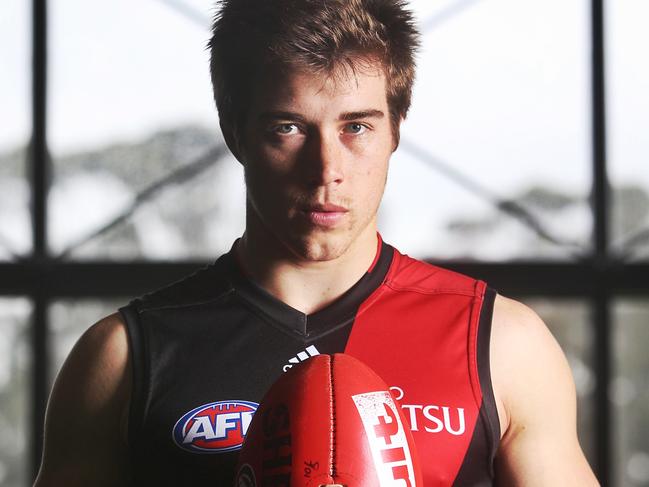 Essendon's Zach Merrett in the Hangar at Essendon's Training Facility on Thursday, July 7, 2016, in Tullamarine, Victoria, Australia. Picture: Hamish Blair