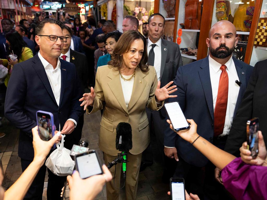 Pennsylvania Governor Josh Shapiro (left), is in the running to be Kamala Harris’ running mate. Picture: AFP