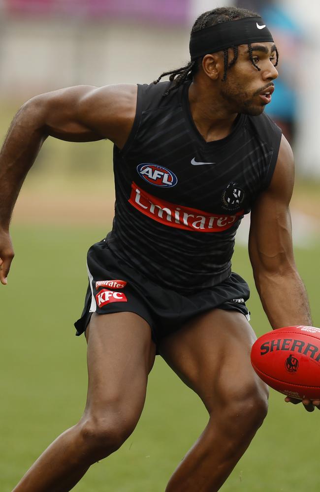 Isaac Quaynor on the track at Collingwood. Picture: Michael Klein