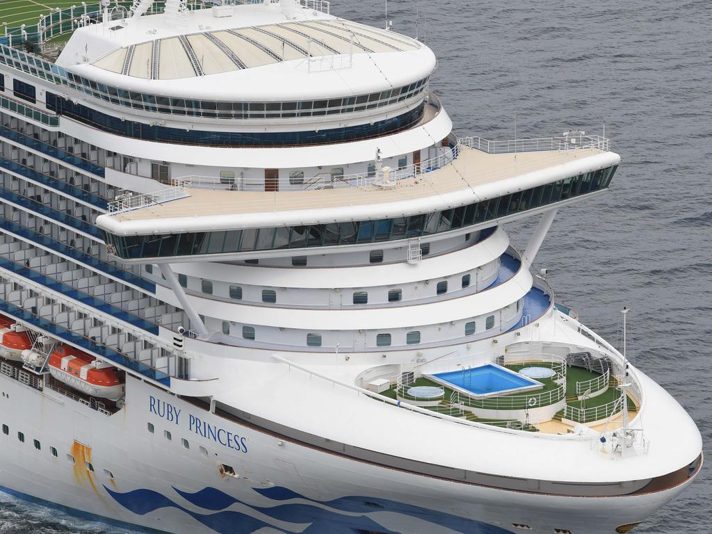 Contagious cruise ship Ruby Princess was allowed to dock on March 19. Picture: The Australian/Simon Bullard