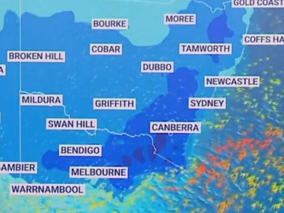 Easter Sunday is shaping up to be Melbourne's coldest in 80 years. Picture: Sky