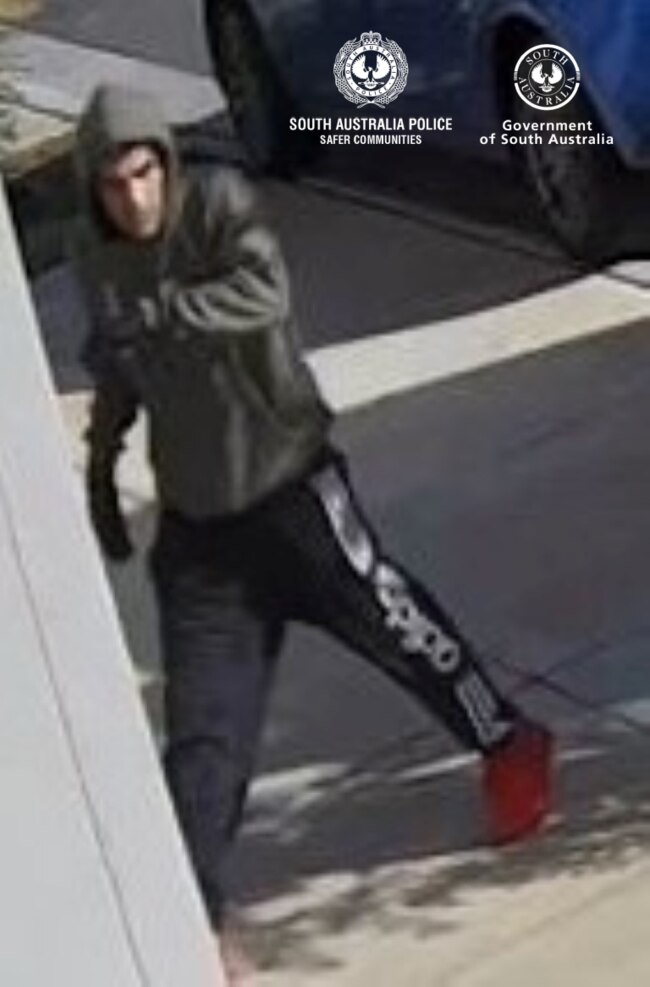 Police are investigating a break-in and theft of a motorcycle at Paralowie, and have released images of the suspects involved. Picture SA Police