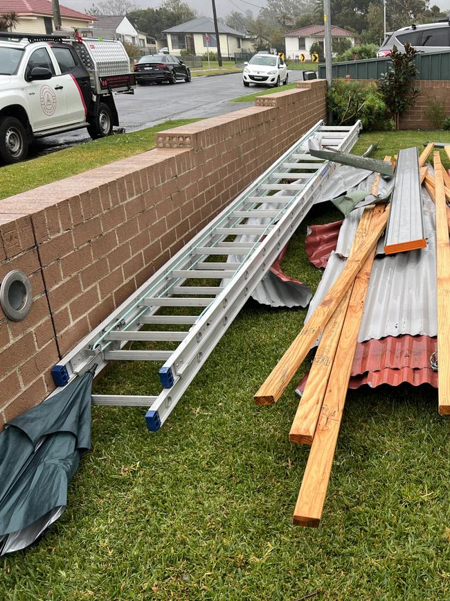 A pile of stray metal in Anthony Soar’s front yard. Picture: Dylan Arvela