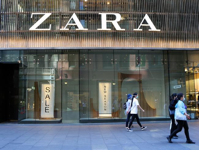 Inditex, which owns Zara, told Reuters the campaign removal was part of its normal procedure of refreshing content and not in response to the criticism. Picture: NCA NewsWire / Gaye Gerard