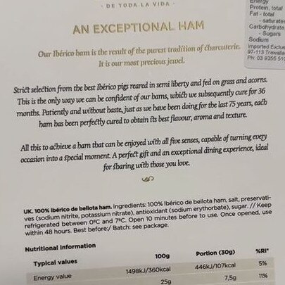 The ham is cured for three years before it’s packaged and sold. Picture: TikTok