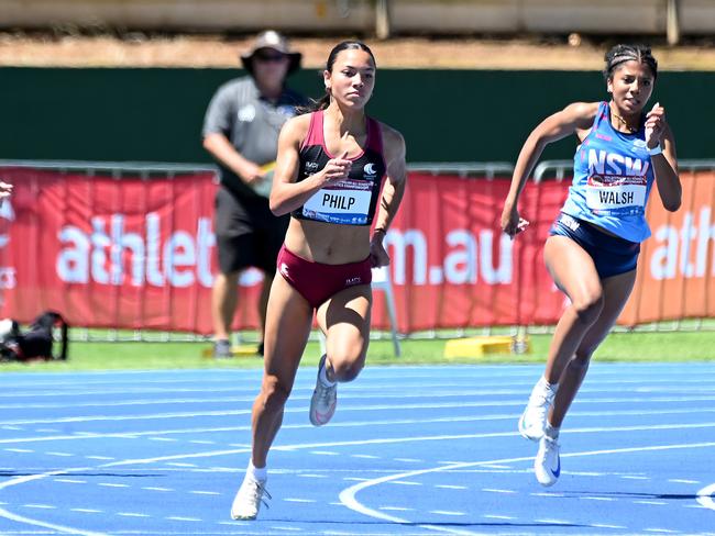 Thewbelle PhilpAustralian All Schools track and field championships in Brisbane. Saturday December 7, 2024. Picture John Gass