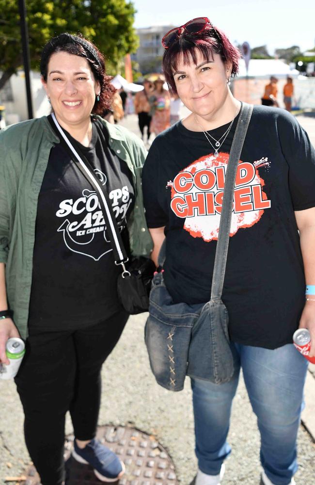 Mel Vecchio and Angela Coram at Caloundra Music Festival. Picture: Patrick Woods.