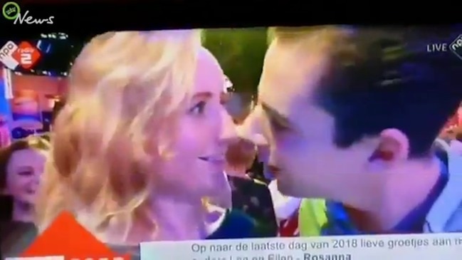 New Year kiss fail