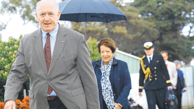 Governor-General Sir Peter Cosgrove and Lady Lynne Cosgrove during a visit to the Burnie Community House at Shorewell. Picture: CHRIS KIDD