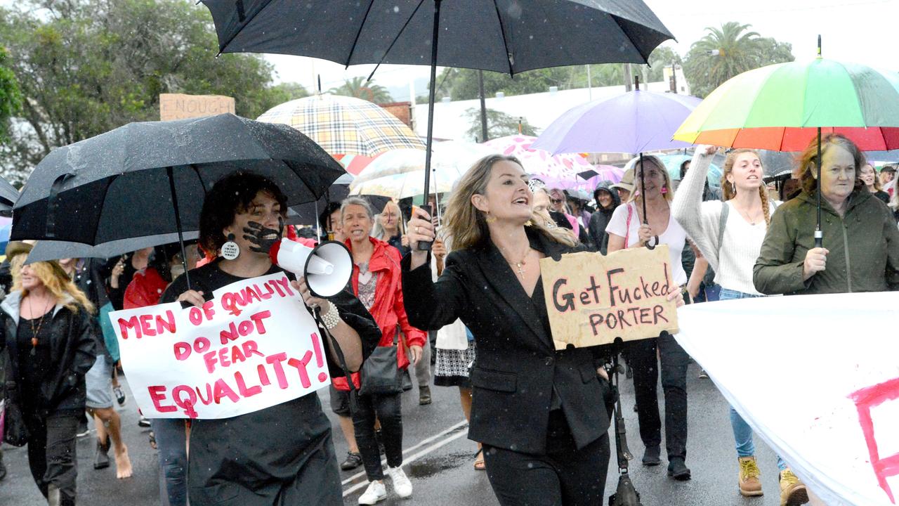 The March 4 Justice event in Mullumbimby on Monday, March 15, 2021. Picture: Liana Boss