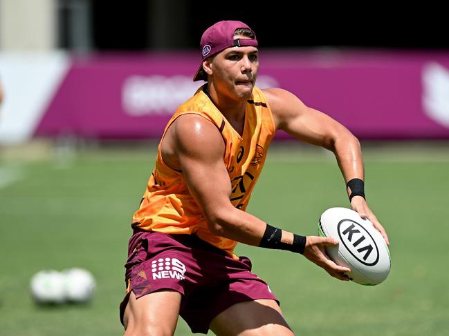 Brisbane fans will finally see Reece Walsh play a game for the club. Picture: Bradley Kanaris/Getty Images