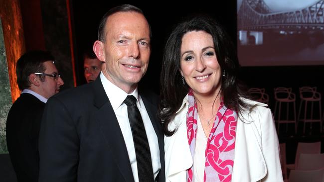 Prime Minister Tony Abbott and Miranda Devine pictured together before their friendship soured. Picture: Richard Dobson