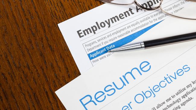 Employment application and resume on table with glasses and pen  Picture: istock