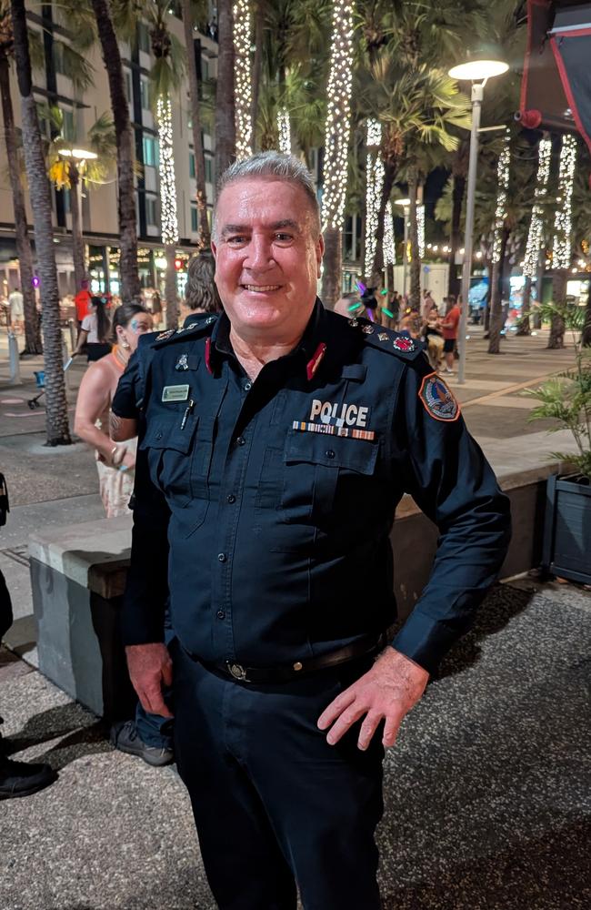 Police Commissioner Michael Murphy at Darwin Waterfront Precinct for the New Year's Eve 2024 fireworks. Picture: Alex Treacy